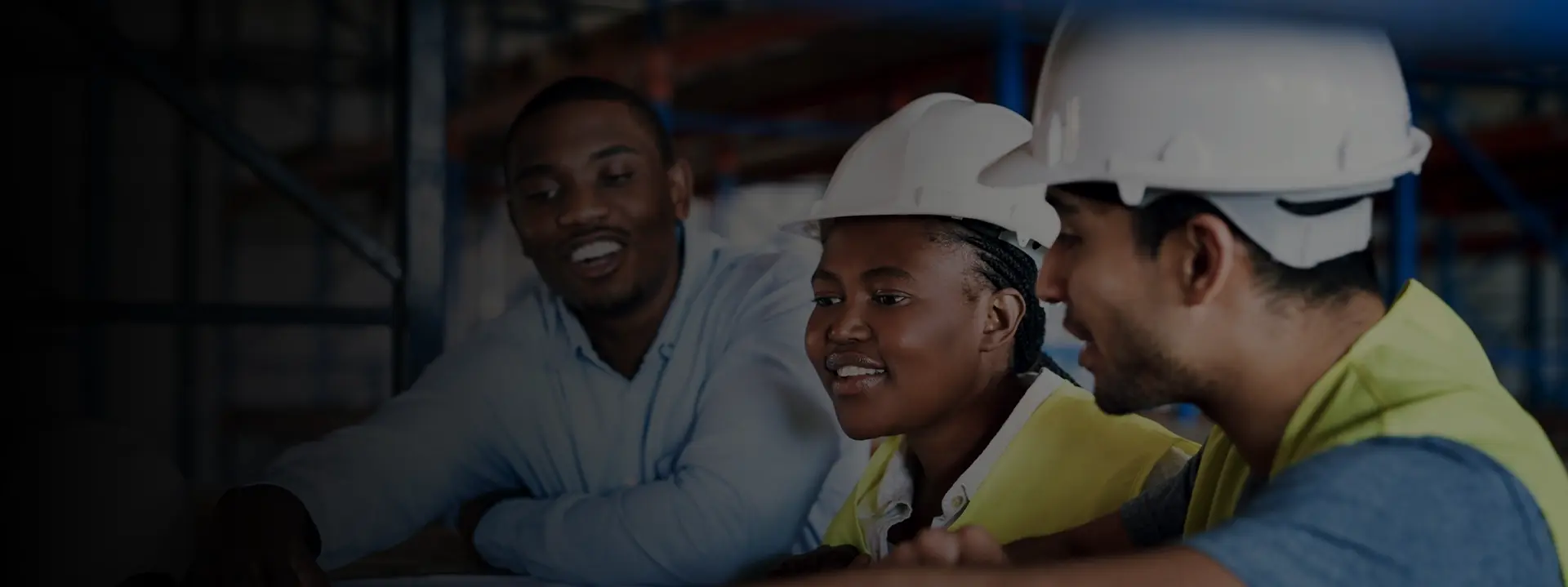 Team collaborating in workshop