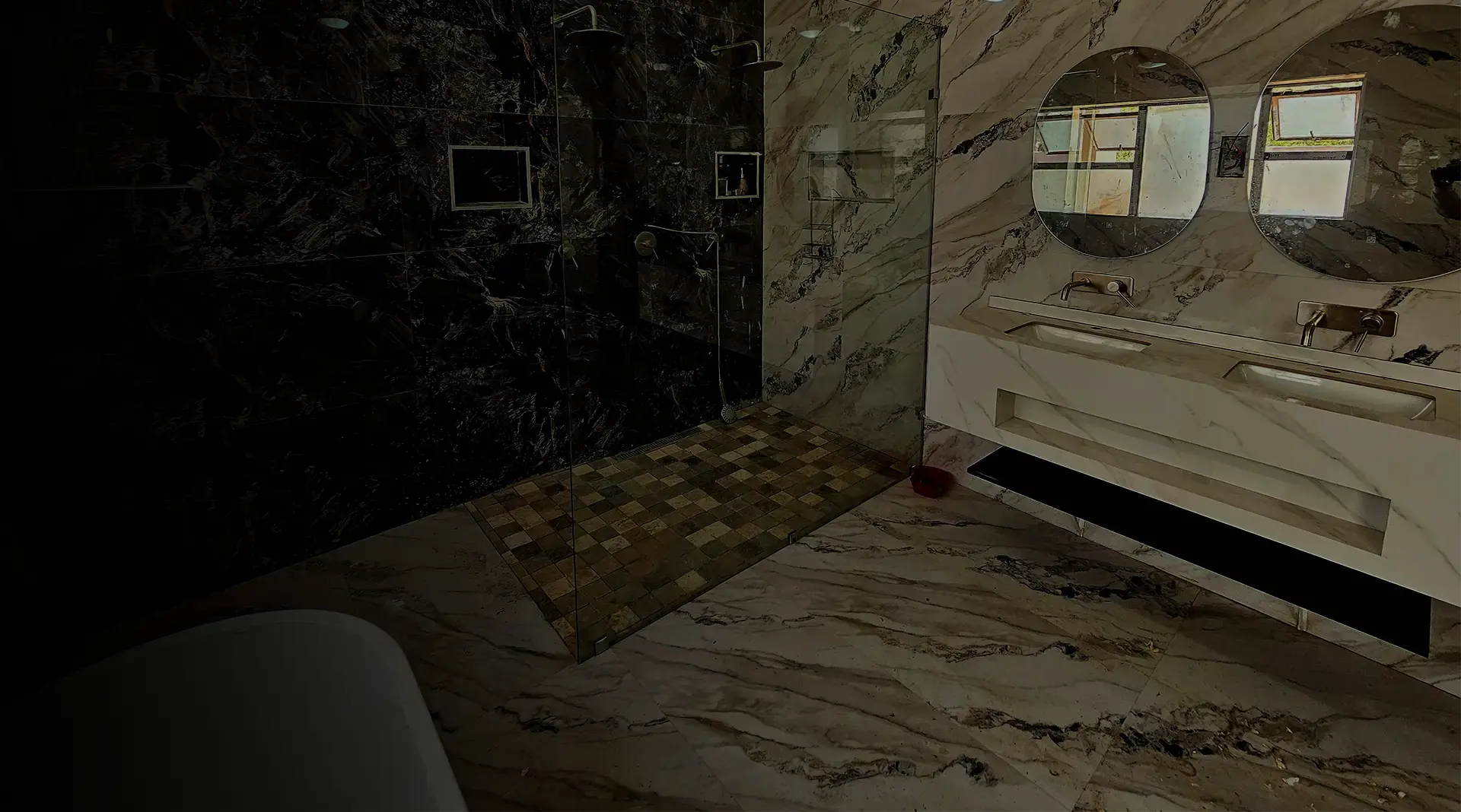 Elegant shower installation background